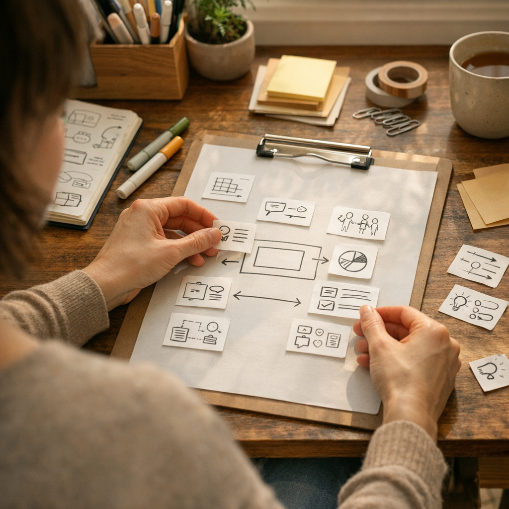 Étape 2&nbsp;: organiser la page pour suivre le raisonnement