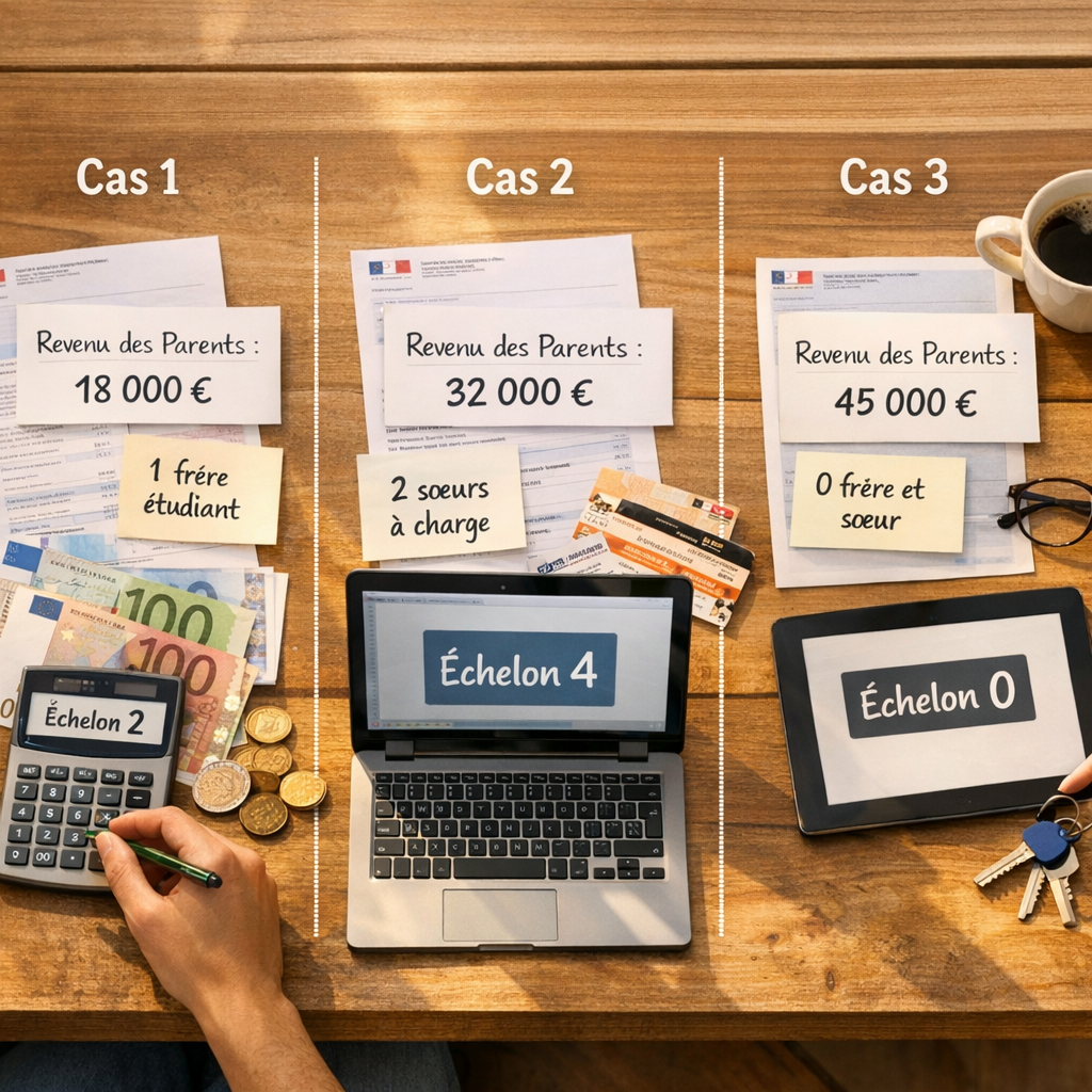 Comment le CROUS calcule ton échelon&nbsp;: 3 cas chiffrés