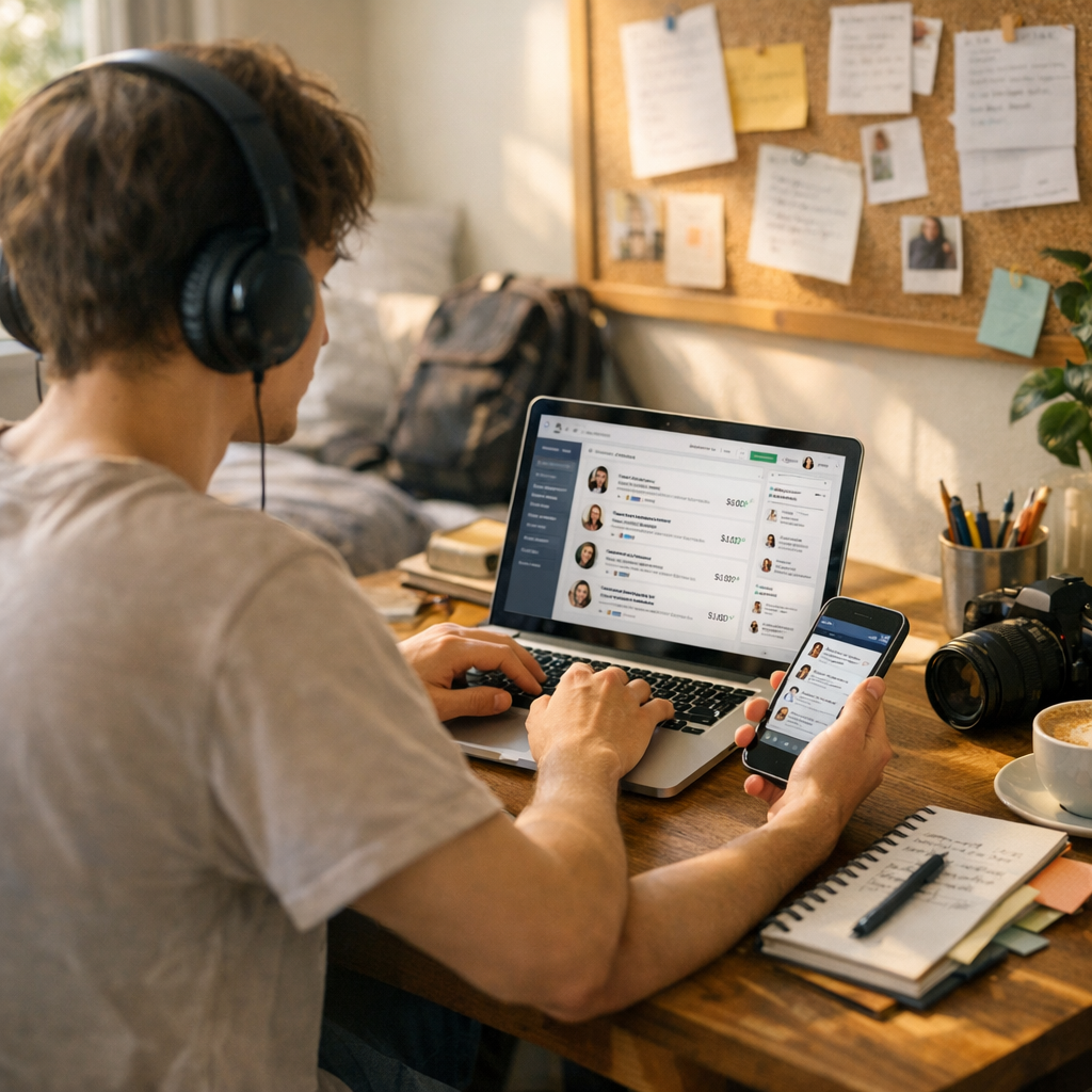 Votre job étudiant en freelance&nbsp;: plateformes, réseau et tarifs 2026