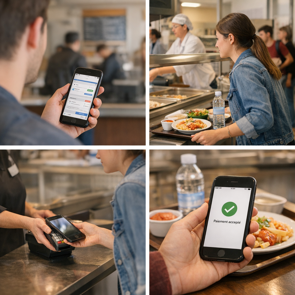 Payer avec Izly au resto U&nbsp;: le parcours en 4 étapes