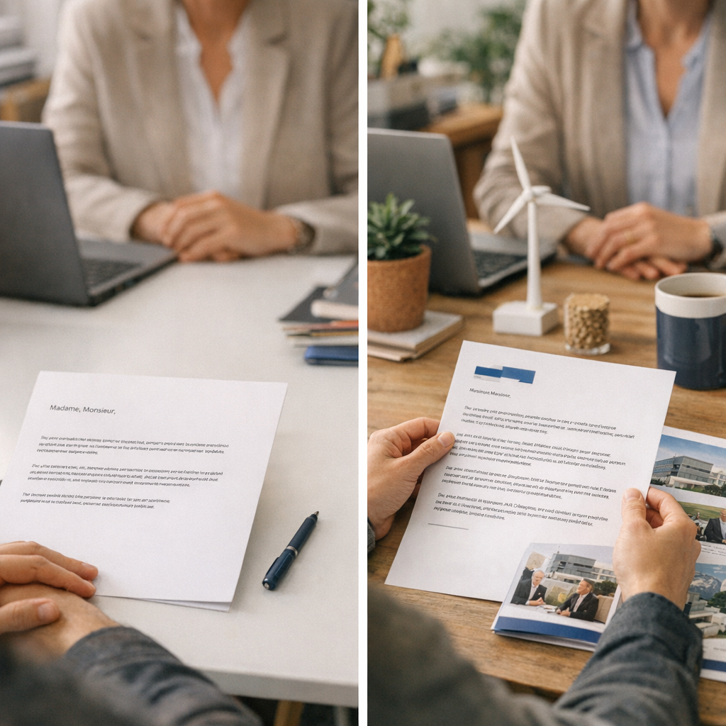 Personnalisation avant/après : montrer que vous connaissez l’entreprise sans en faire trop