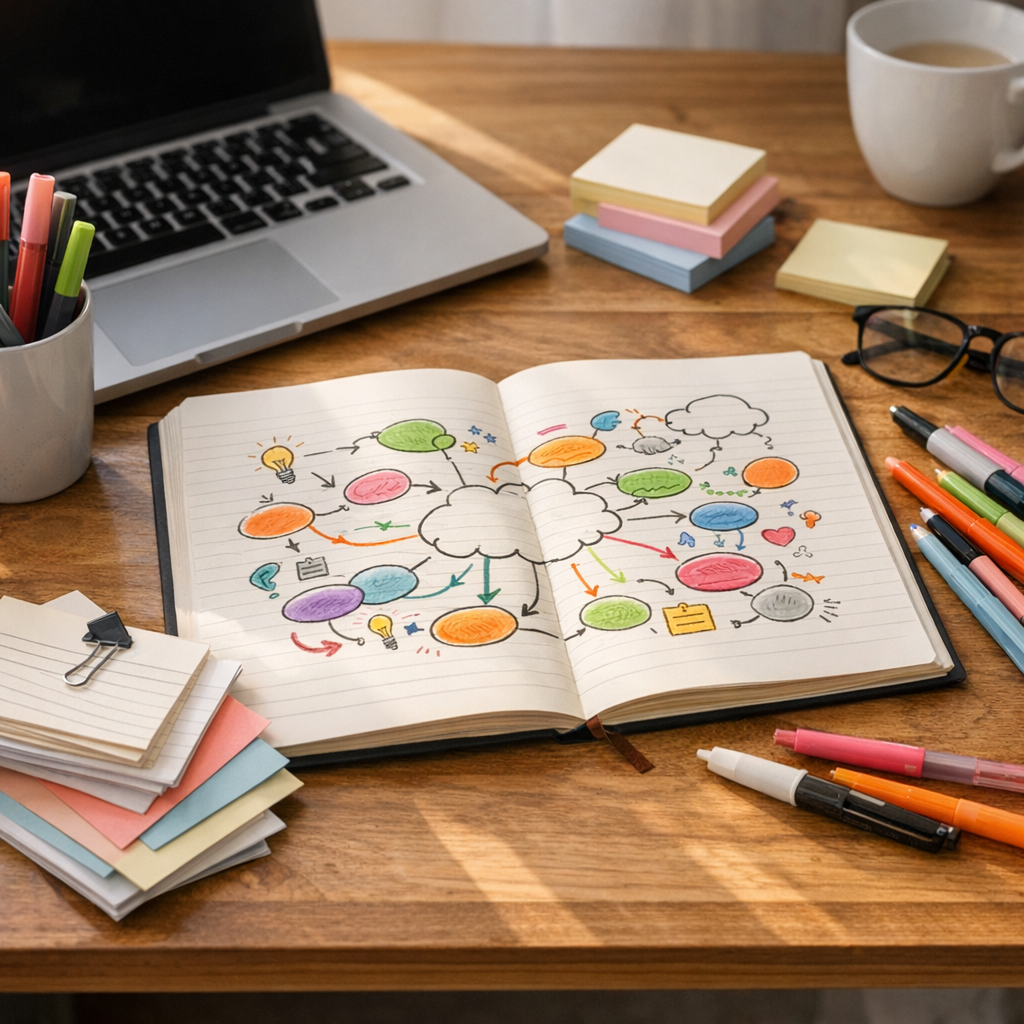 Une mind map de cours aide à réviser sans s’éparpiller