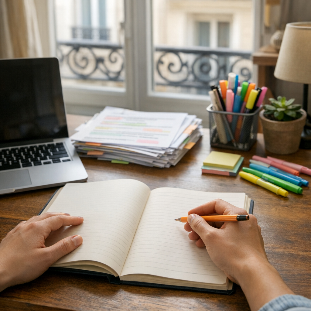 Un modèle de fiche de révision aide à retenir l’essentiel
