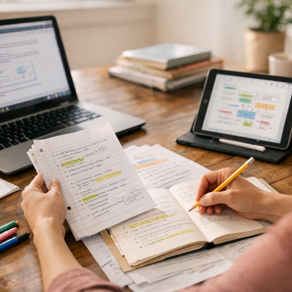 Papier : le meilleur allié pour comprendre, mémoriser et décrocher