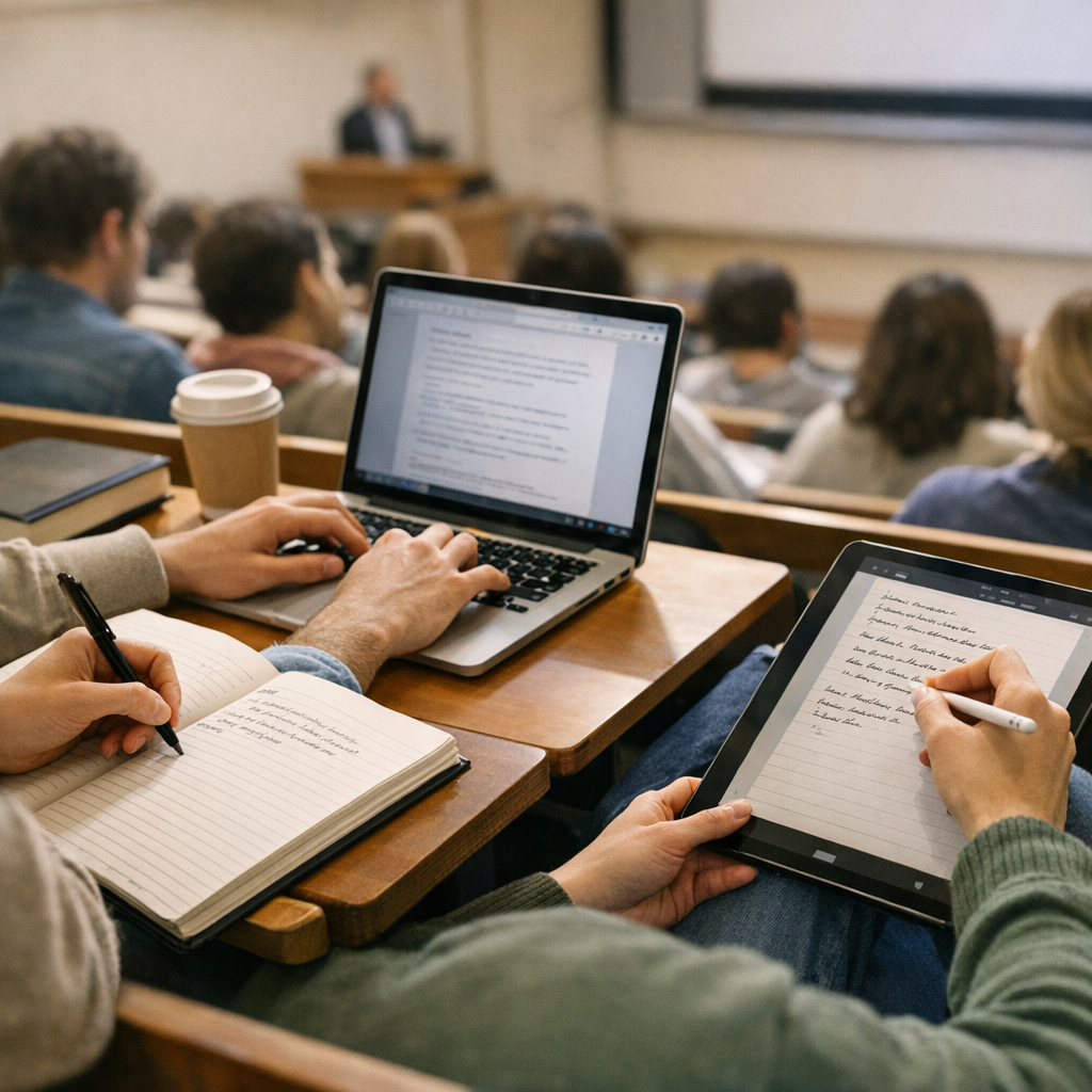 Papier, ordinateur ou tablette : choisir selon le cours, pas selon la mode
