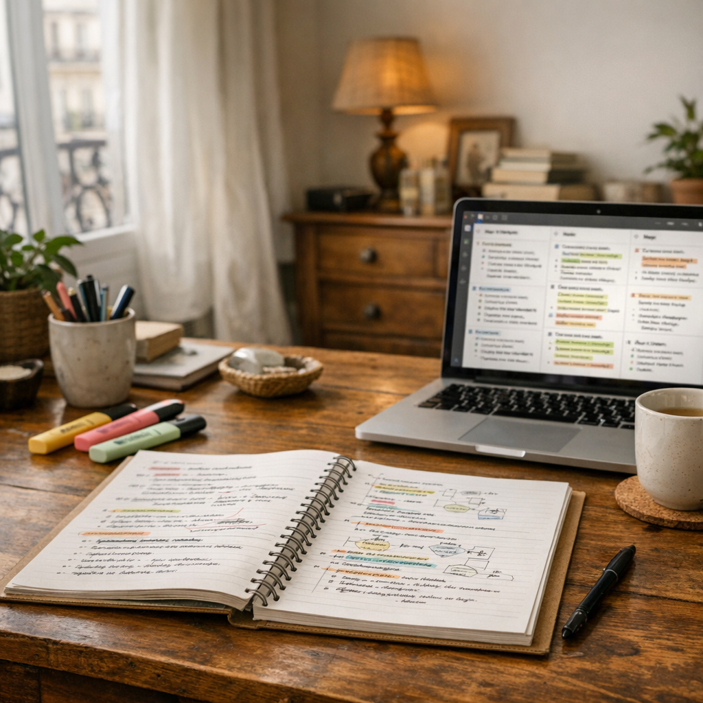 Comment recopier ses notes de cours sans perdre ses soirées
